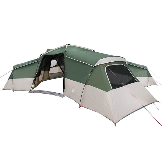 Family Tent 16-Person Waterproof Green Taffeta