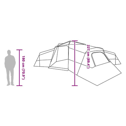 Family Tent with Roof Blue 833 x 585 x 216 cm Taffeta