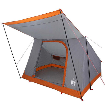 Camping Tent Grey and Orange 282 x 225 x 154 cm Taffeta