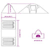 Tent with Roof Other with Air Vent Blue and Black 510 x 240 x 156 cm