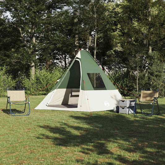Tipi Tent 6-Person Waterproof Green Taffeta