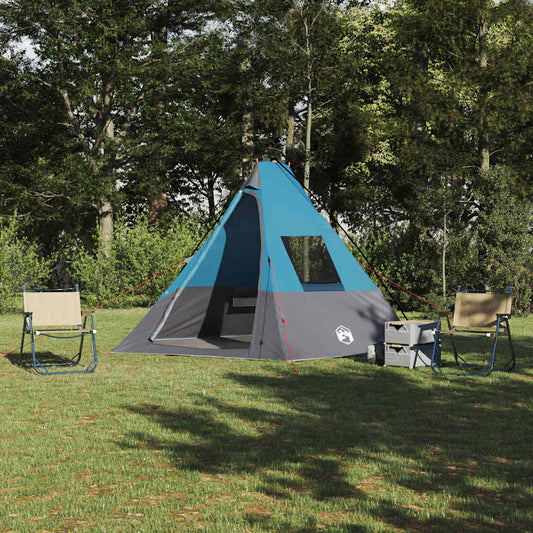 Tipi Tent 6-Person Waterproof Blue Taffeta
