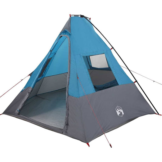 Tipi Tent 6-Person Waterproof Blue Taffeta