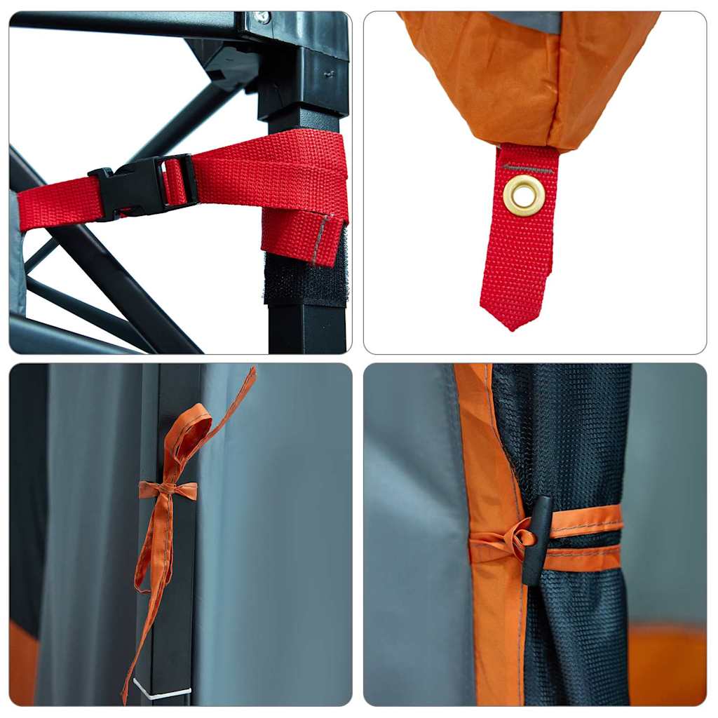 Inner Tent with Roof Grey and Orange 290 x 288 x 234 cm Taffeta