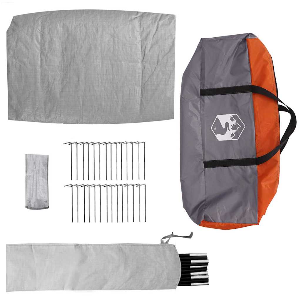Tunnel tent Grey and Orange 410 x 285 x 198 cm Taffeta