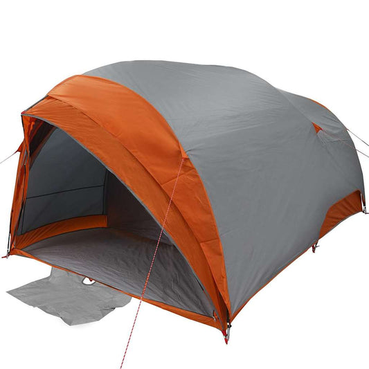 Tunnel tent 6-Person Waterproof Grey and Orange Taffeta