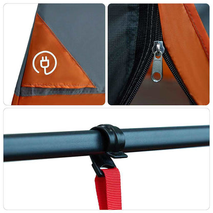 Inner Tent with Roof Grey and Orange 520 x 520 x 190 cm Taffeta