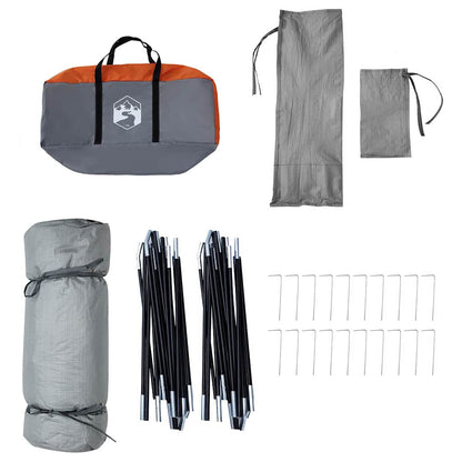 Inner Tent with Roof Grey and Orange 520 x 520 x 190 cm Taffeta