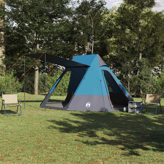 Camping Tent 10-Person Waterproof Blue Taffeta