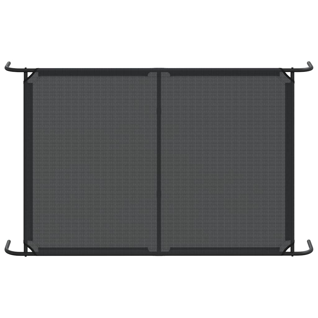 Elevated Dog Bed Black 59.1"x35.4"x7.9" Textilene and Steel