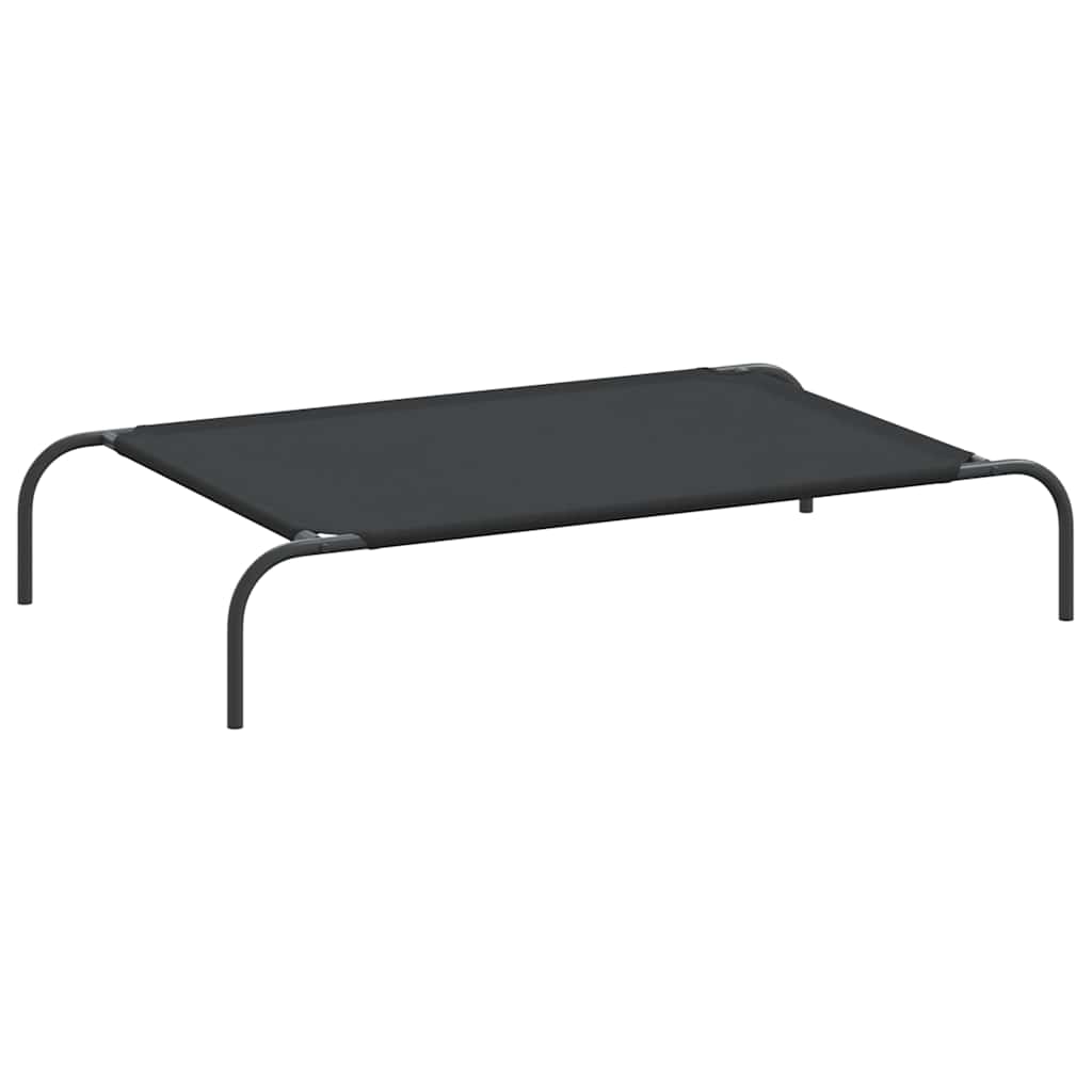 Elevated Dog Bed Black 43.3"x25.6"x7.9" Oxford Fabric and Steel