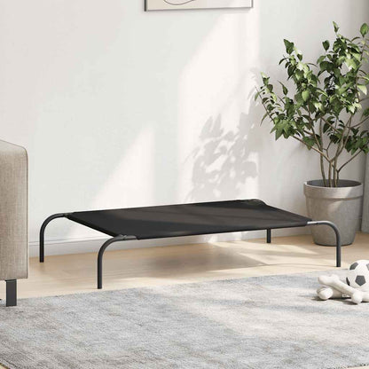 Elevated Dog Bed Black 43.3"x25.6"x7.9" Oxford Fabric and Steel