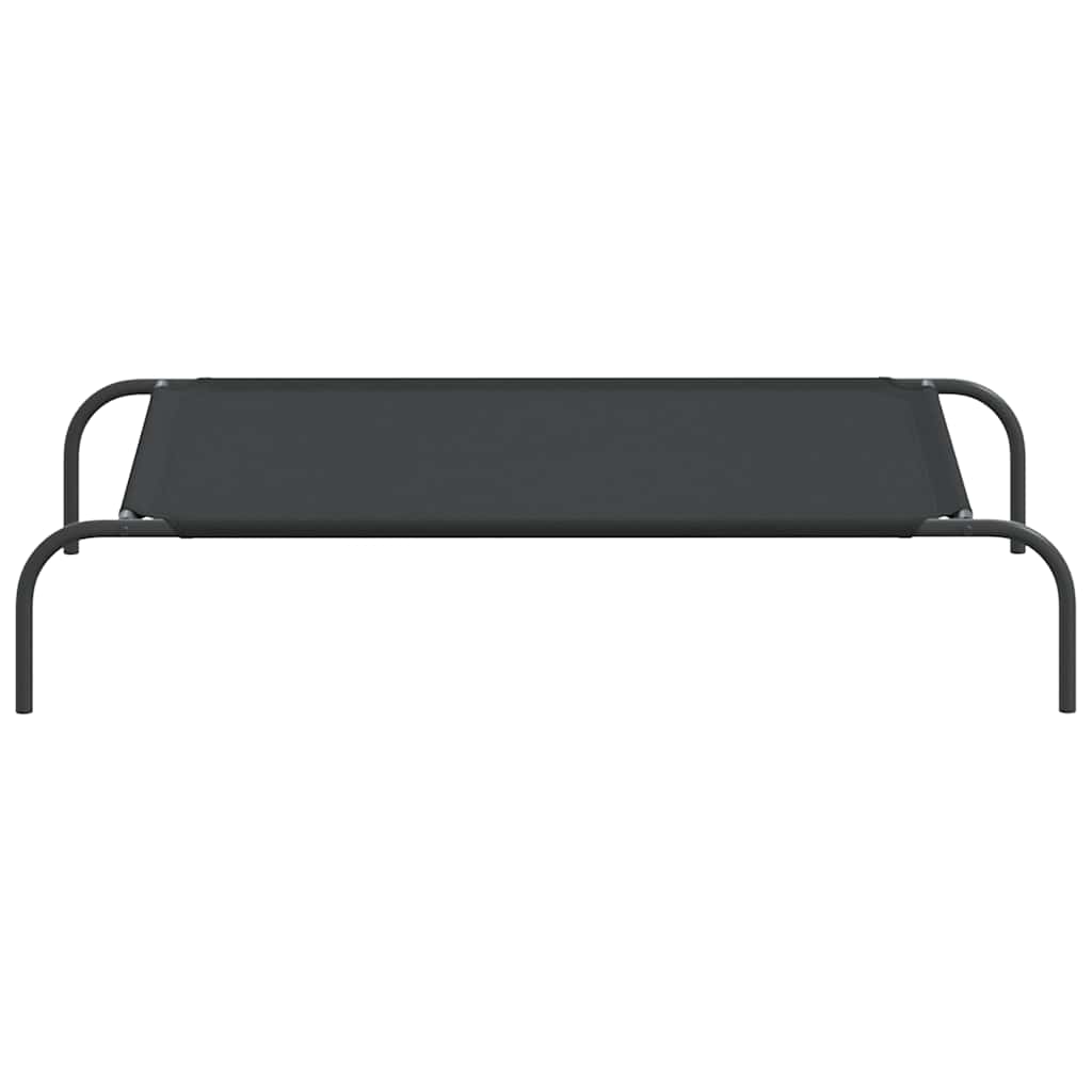 Elevated Dog Bed Black 43.3"x25.6"x7.9" Oxford Fabric and Steel