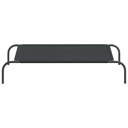Elevated Dog Bed Black 43.3"x25.6"x7.9" Oxford Fabric and Steel