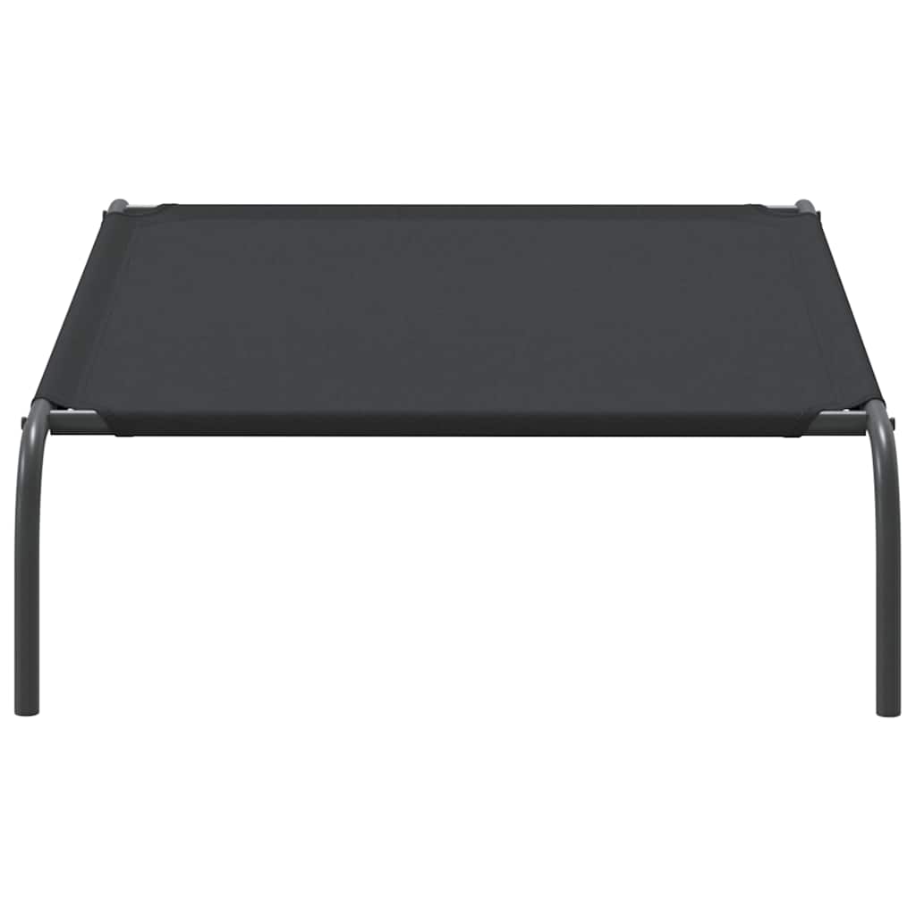 Elevated Dog Bed Black 43.3"x25.6"x7.9" Oxford Fabric and Steel