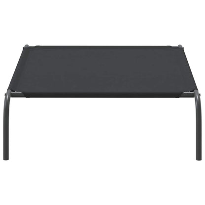 Elevated Dog Bed Black 43.3"x25.6"x7.9" Oxford Fabric and Steel