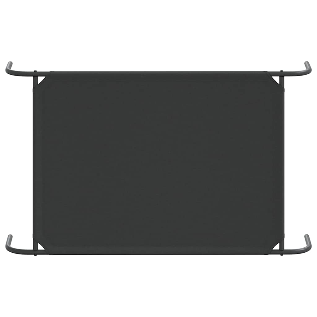 Elevated Dog Bed Black 43.3"x25.6"x7.9" Oxford Fabric and Steel