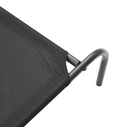 Elevated Dog Bed Black 43.3"x25.6"x7.9" Oxford Fabric and Steel