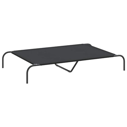 Elevated Dog Bed Black 51.2"x31.5"x7.9" Oxford Fabric and Steel