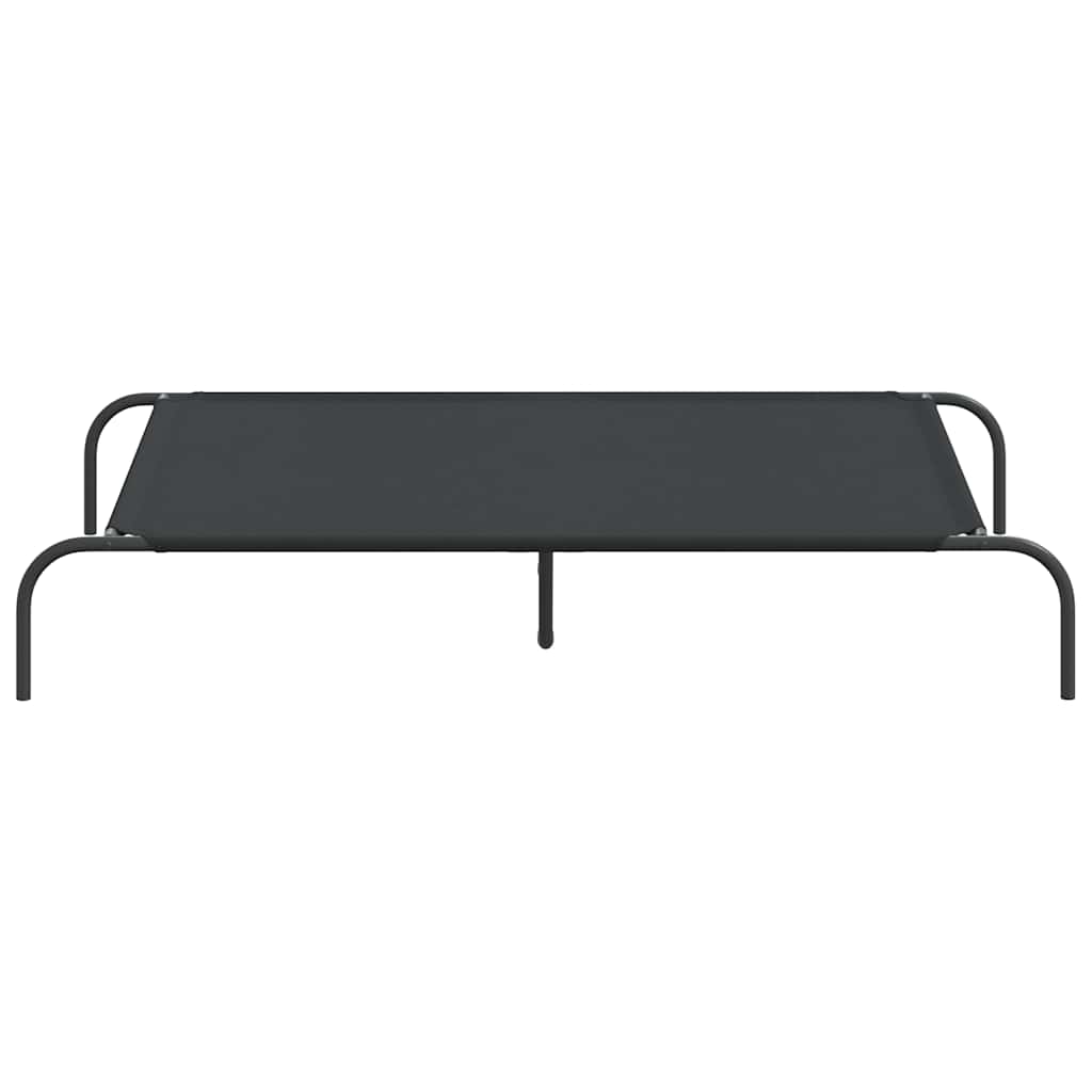 Elevated Dog Bed Black 51.2"x31.5"x7.9" Oxford Fabric and Steel