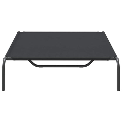 Elevated Dog Bed Black 51.2"x31.5"x7.9" Oxford Fabric and Steel