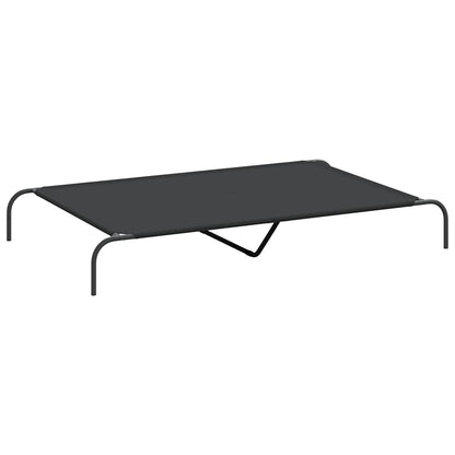 Elevated Dog Bed Black 59.1"x35.4"x7.9" Oxford Fabric and Steel