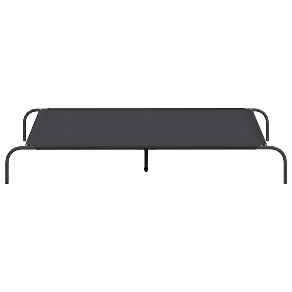 Elevated Dog Bed Black 59.1"x35.4"x7.9" Oxford Fabric and Steel