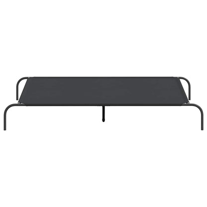 Elevated Dog Bed Black 59.1"x35.4"x7.9" Oxford Fabric and Steel