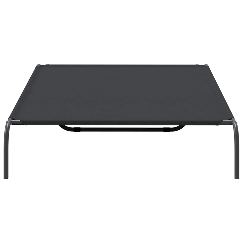 Elevated Dog Bed Black 59.1"x35.4"x7.9" Oxford Fabric and Steel