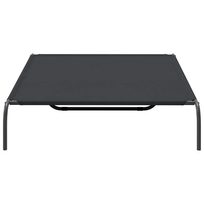 Elevated Dog Bed Black 59.1"x35.4"x7.9" Oxford Fabric and Steel