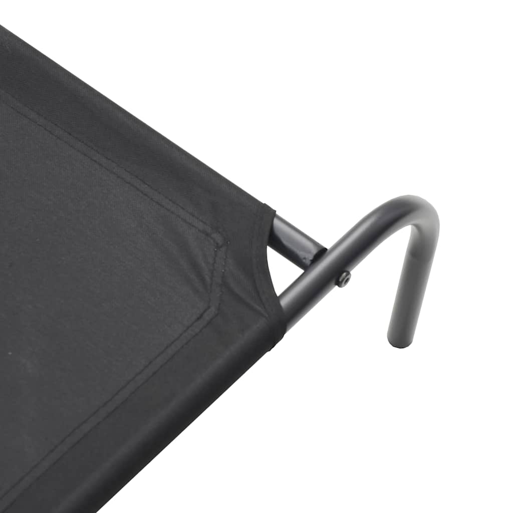 Elevated Dog Bed Black 59.1"x35.4"x7.9" Oxford Fabric and Steel