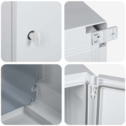 Control Cabinet Grey 37 x 19.5 x 40 cm ABS Plastic