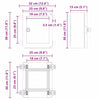 Control Cabinet IP65 Waterproof Grey 25x13x30 cm ABS Plastic