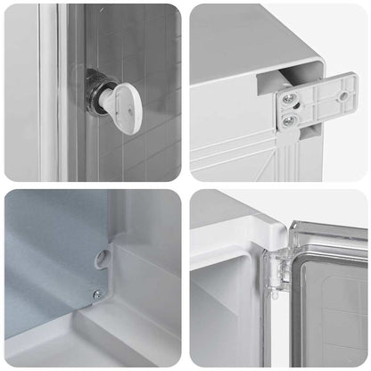 Control Cabinet Grey 37 x 19.5 x 40 cm ABS Plastic