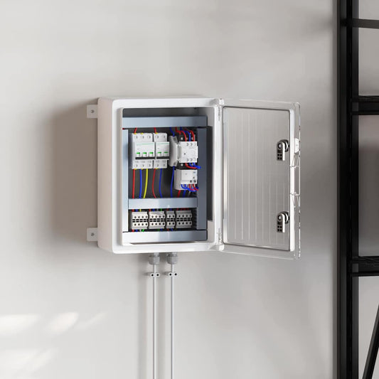 Control Cabinet Grey 37 x 19.5 x 40 cm ABS Plastic