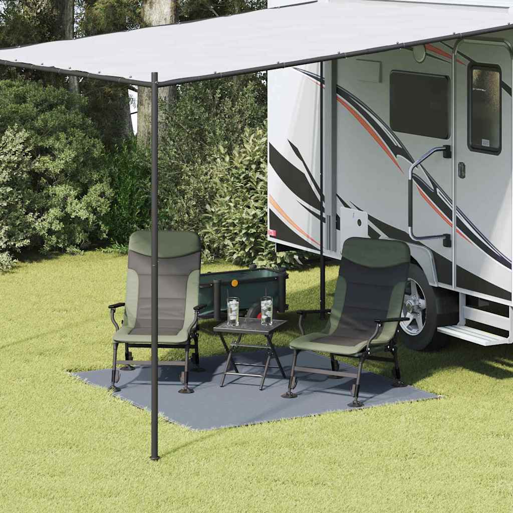 Tent Carpet Folding Blue and Grey 200 x 200 cm Polyethylene