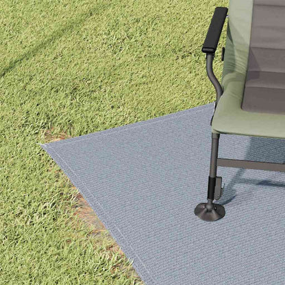 Tent Carpet Folding Blue and Grey 200 x 200 cm Polyethylene