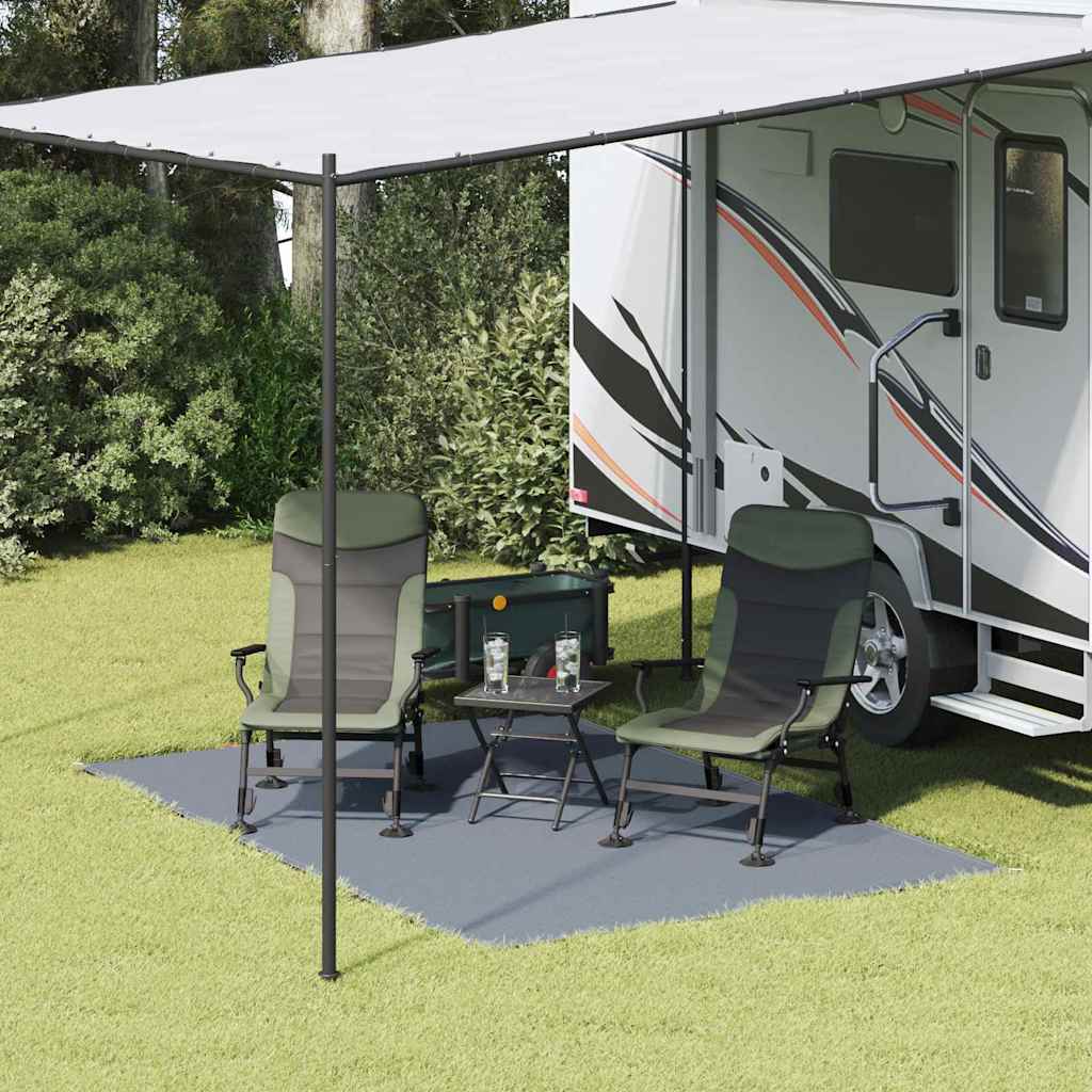 Tent Carpet Folding Blue and Grey 300 x 200 cm Polyethylene