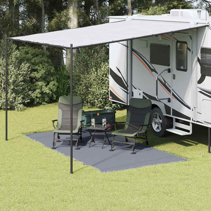 Tent Carpet Folding Blue and Grey 400 x 200 cm Polyethylene