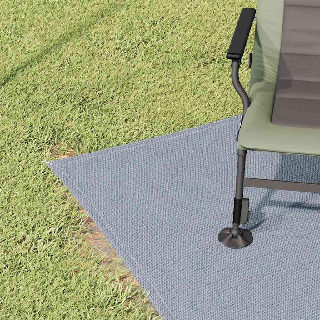 Tent Carpet Folding Blue and Grey 400 x 200 cm Polyethylene