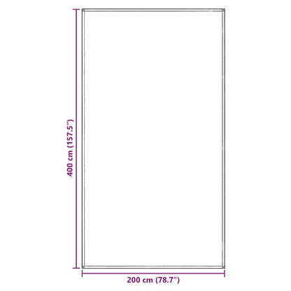Tent Carpet Folding Blue and Grey 400 x 200 cm Polyethylene