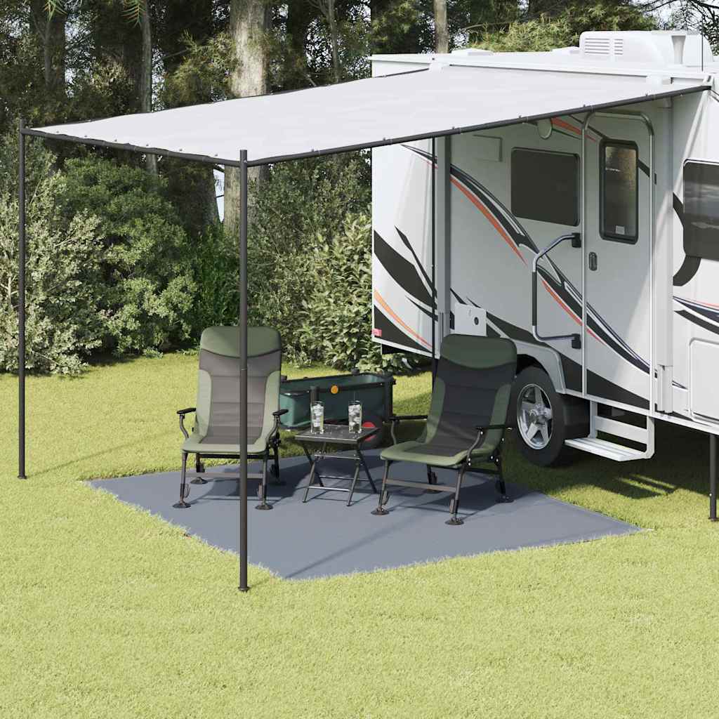 Tent Carpet Folding Blue and Grey 300 x 250 cm Polyethylene