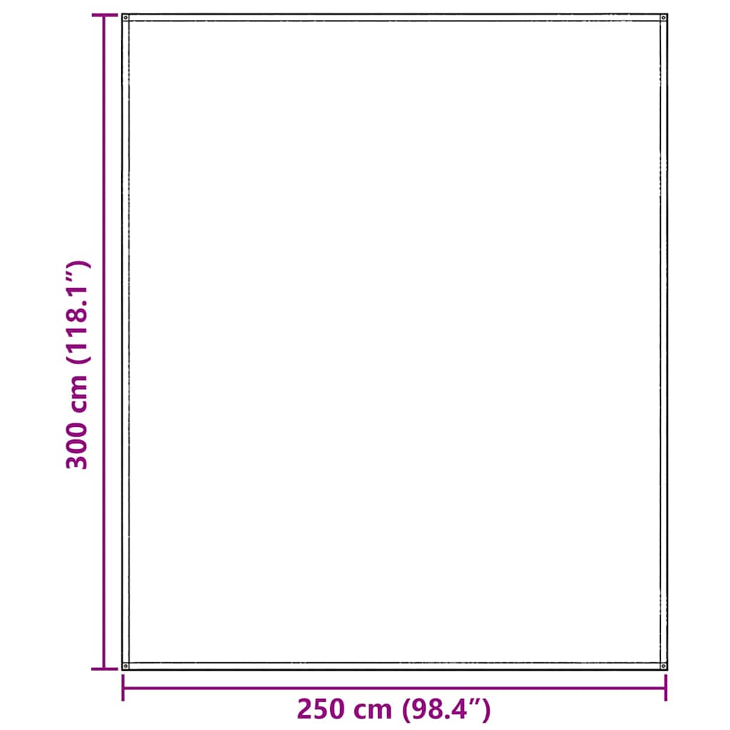 Tent Carpet Folding Blue and Grey 300 x 250 cm Polyethylene