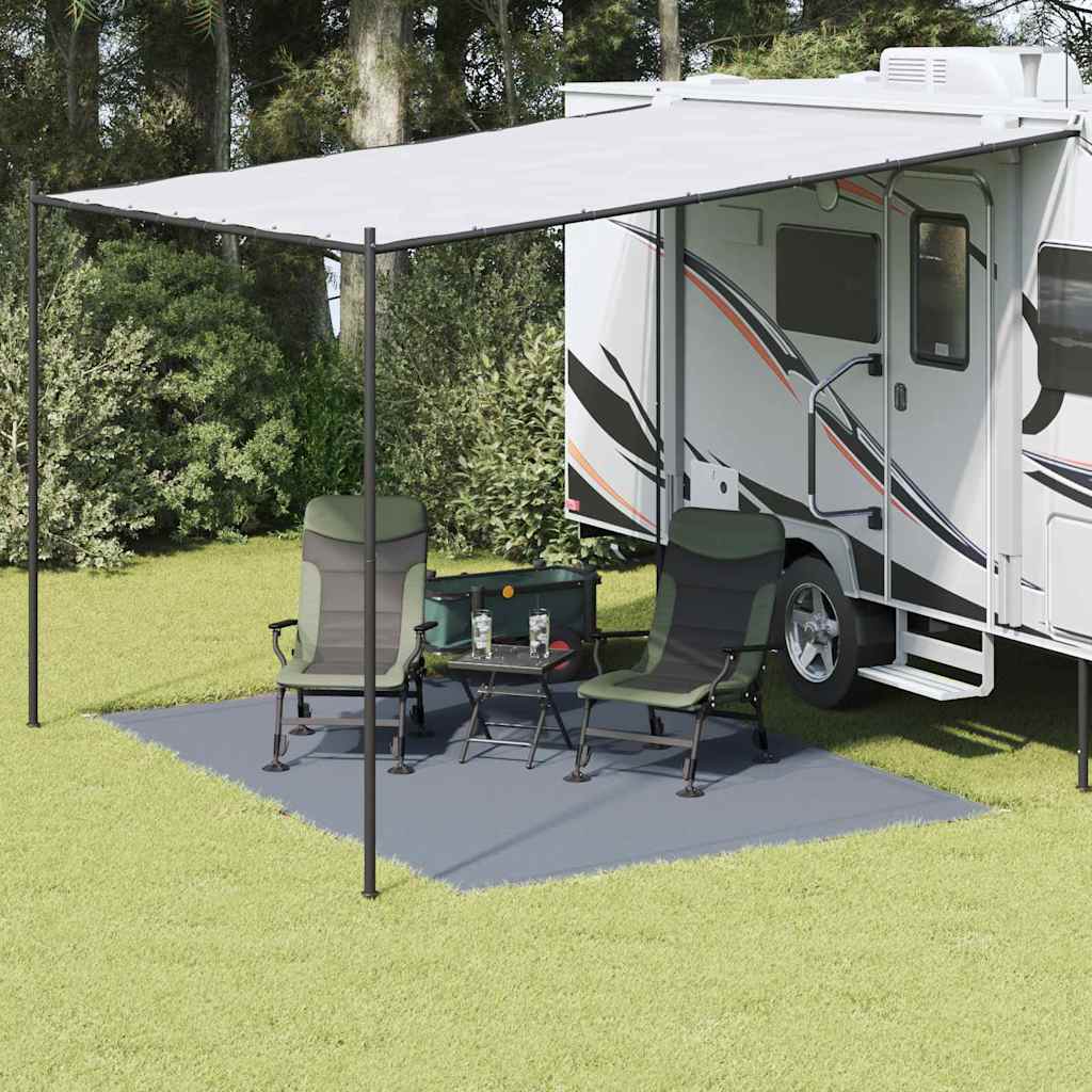 Tent Carpet Folding Blue and Grey 350 x 250 cm Polyethylene