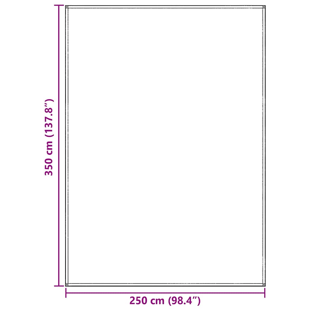 Tent Carpet Folding Blue and Grey 350 x 250 cm Polyethylene