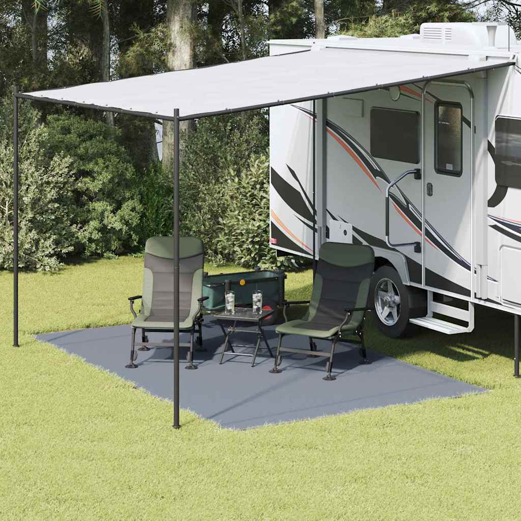Tent Carpet Folding Blue and Grey 400 x 250 cm Polyethylene