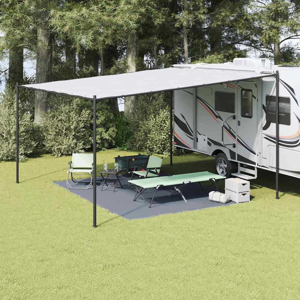 Tent Carpet Folding Blue and Grey 400 x 300 cm Polyethylene