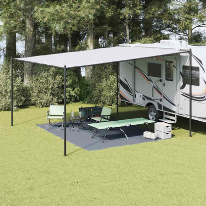 Tent Carpet Folding Blue and Grey 400 x 300 cm Polyethylene