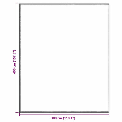 Tent Carpet Folding Blue and Grey 400 x 300 cm Polyethylene