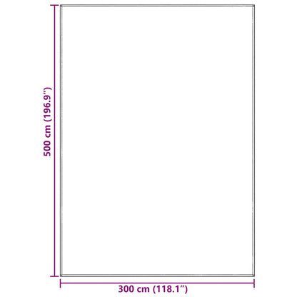 Tent Carpet Folding Blue and Grey 500 x 300 cm Polyethylene
